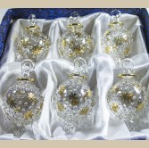 1.4" Blown Glass Egyptian Christmas Ornaments - Set of 6 Ornaments